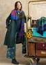 Strickschal aus Alpakawollgemisch (saphirblau Einheitsgröße)