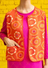 “Soho” organic cotton jersey waistcoat - chilli