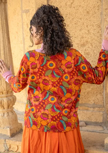 “Hana” organic cotton/modal top - parrot red
