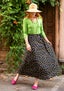 “Salsa” woven organic cotton skirt black thumbnail