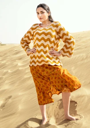 “Gjusta” woven organic cotton skirt - mustard