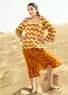 “Gjusta” woven organic cotton skirt (mustard XL)