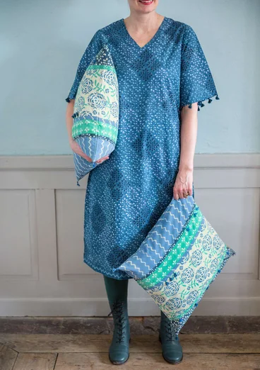 Kleid „Rupangi“ aus Öko-Baumwolle - indigoblau