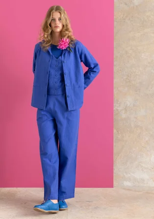 Webhose „Esme“ aus Baumwolle/Leinen - lupine