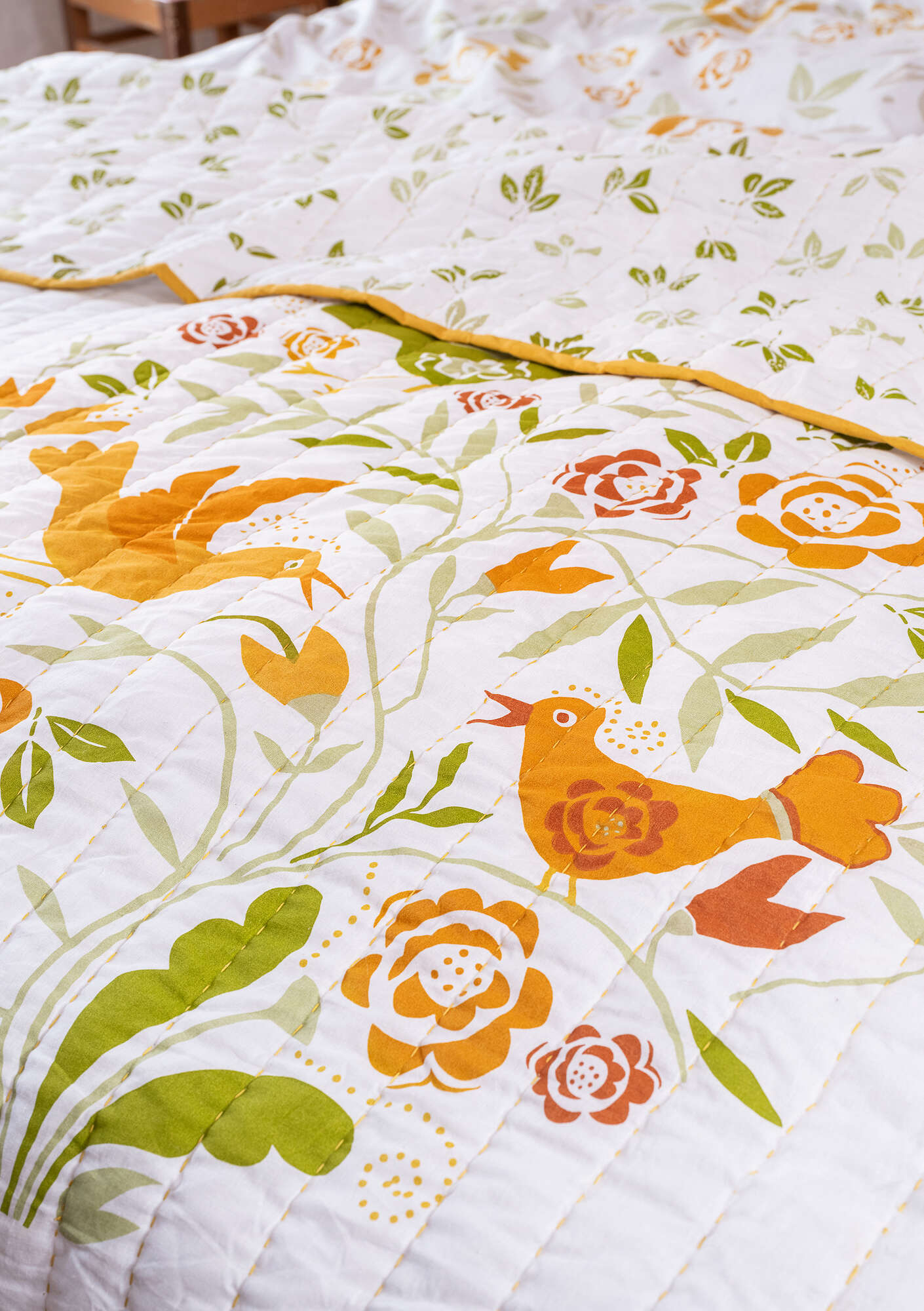 “Ottenby” organic cotton bedspread for a double bed ecru thumbnail