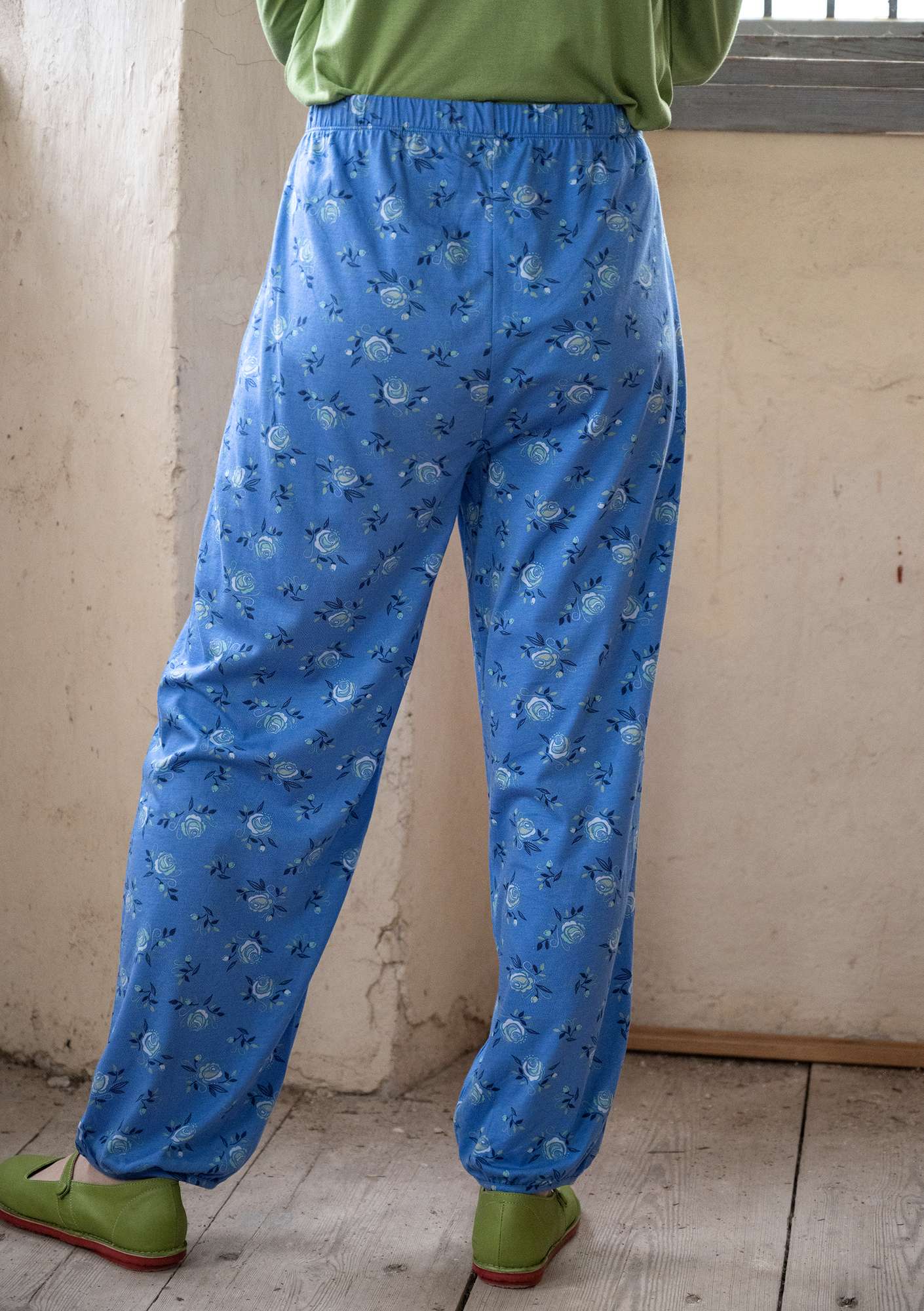 Pantalon  Sofia  en jersey de coton biologique/modal bleu ciel thumbnail
