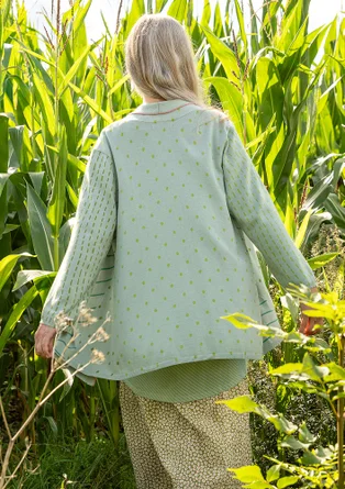 Strickjacke „Sigfride“ aus Bio-/Recycling-Baumwolle - frostgrün
