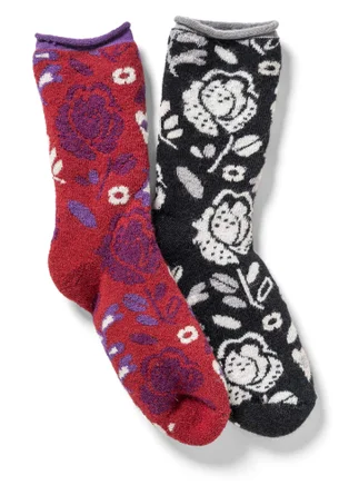 Socken „Vinterros“ aus Wollfrottee - kupfer