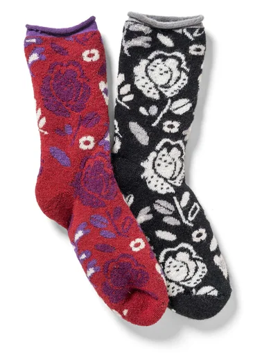 Socken „Vinterros“ aus Wollfrottee - kupfer