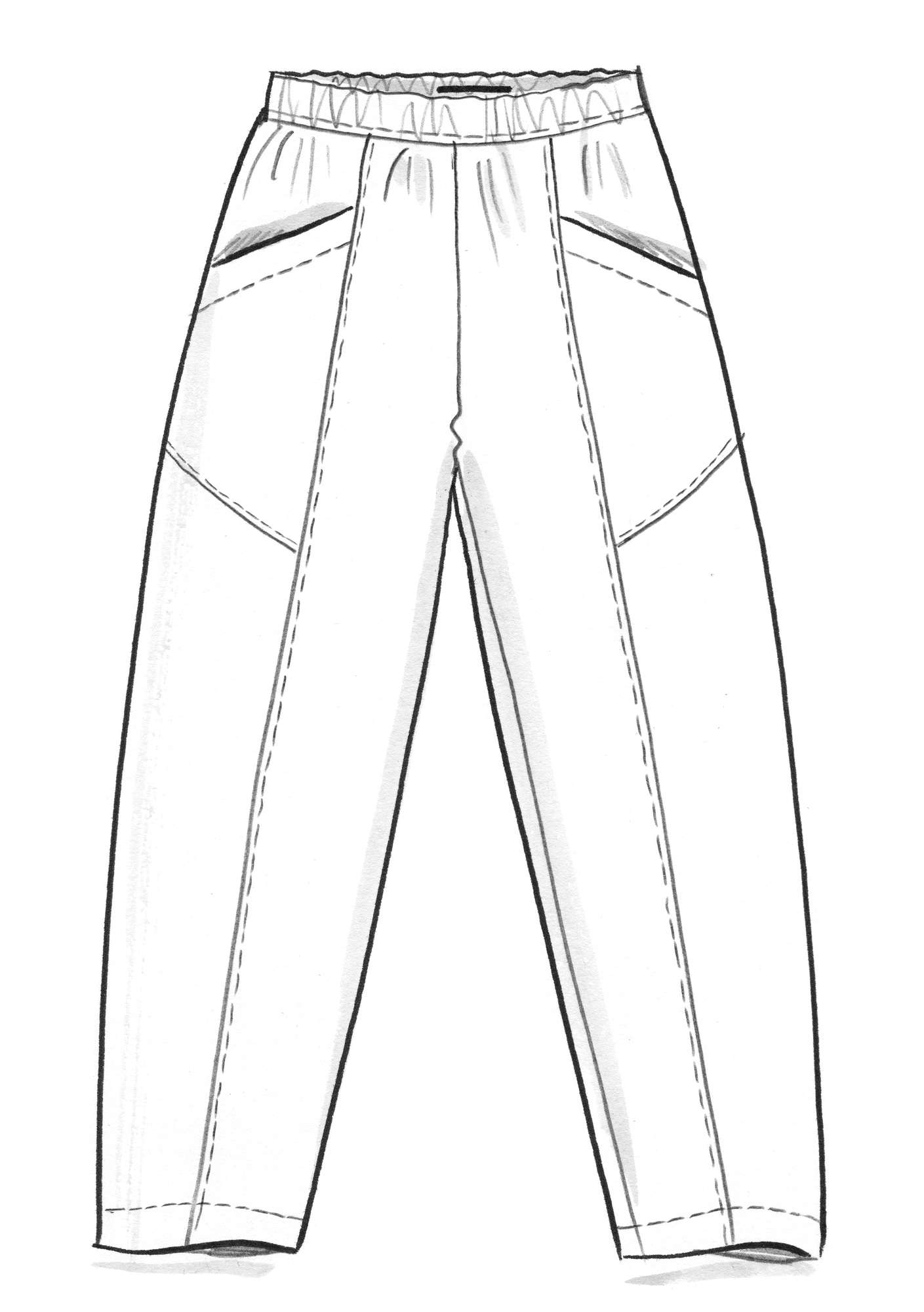 Woven pants in linen/modal