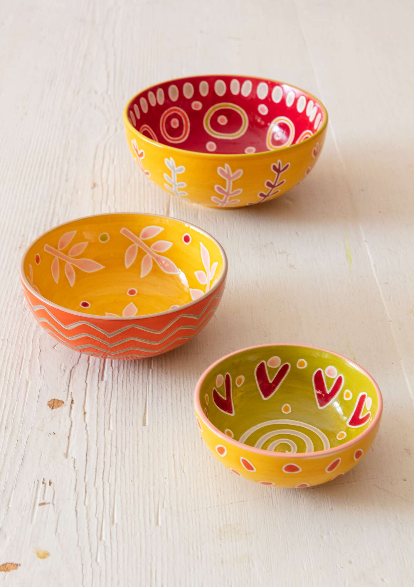 “Caramel” ceramic bowl, 3-pack mustard/multicoloured thumbnail