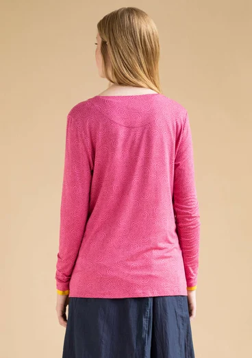 “Ada” jersey top in lyocell/spandex - hibiscus/patterned