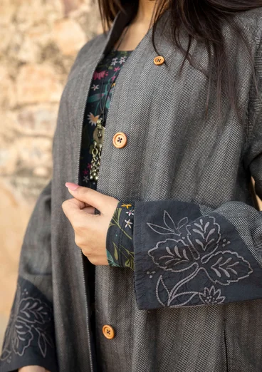 Frakke "Woodland" i økologisk bomuld/hør - muldvarp