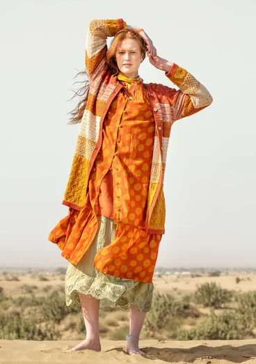 “Gjusta” woven organic cotton dress - henna