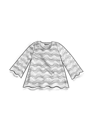 “Rose” recycled cotton sweater - mustard/striped
