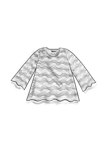 “Rose” recycled cotton sweater - mustard/striped