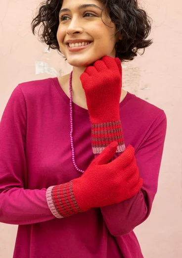Fingerhandschuhe aus Lammwolle - amaryllis
