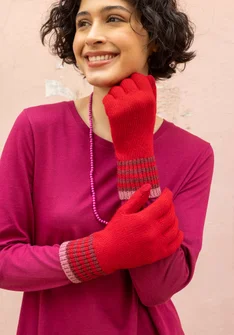 Fingerhandschuhe aus Lammwolle - amaryllis