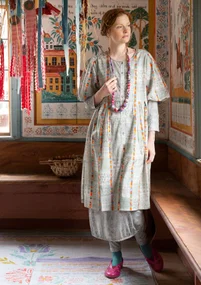 Kleid „Horisont“ aus Öko-Baumwolle - hellwarmgrau