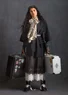 Veste kimono en coton biologique/lin (noir M)