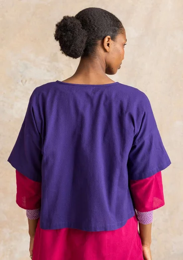 “Vendela” woven organic cotton blouse - night sky