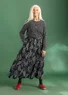“Irma” woven ruffled skirt in organic cotton (black S)