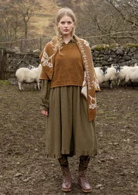 Strickpullover „Hildur“ aus Wolle - messing-melange