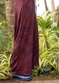 Pantalon "Harriet" en jersey de lyocell/élasthanne - aubergine