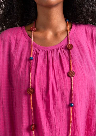 Tunique en tissu de coton/modal/viscose - cerise