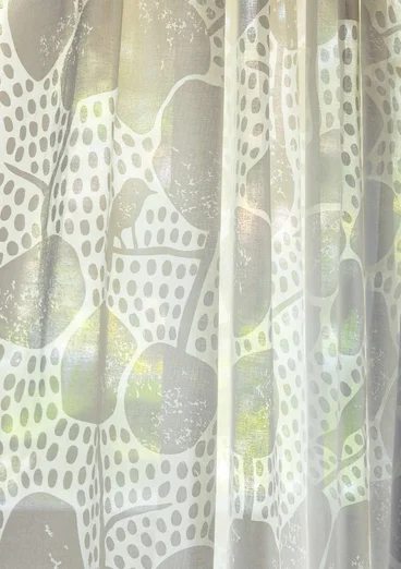 “Galapagos” organic cotton curtain - white