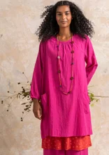 Tunique en tissu de coton/modal/viscose - cerise