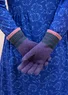 Fingerhandschuhe aus Lammwolle (gewitterlila-melange Einheitsgröße)