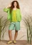 Woven linen shorts (lotus green/striped S)