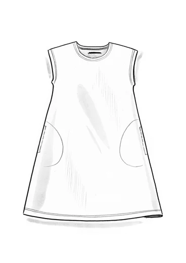 Jersey tunic in organic cotton/linen - ink blue