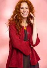 Gilet "Blomstra" en maille de coton biologique/recyclé - airelles
