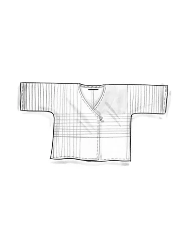 “Madras” woven organic cotton blouse - svart