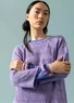 Linen/recycled cotton knit sweater (thistle L)