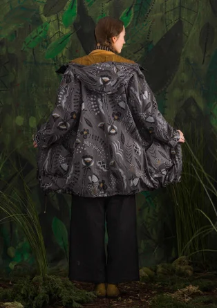 Parka "Petronella" en coton recyclé/biologique - gris cendré/motif