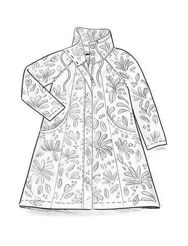 “Kaprifol” coat in organic cotton - svart