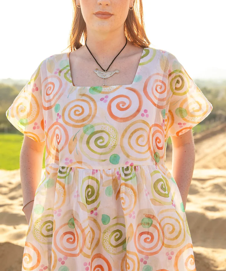 Kleid „Cumulus“ aus Baumwollgewebe