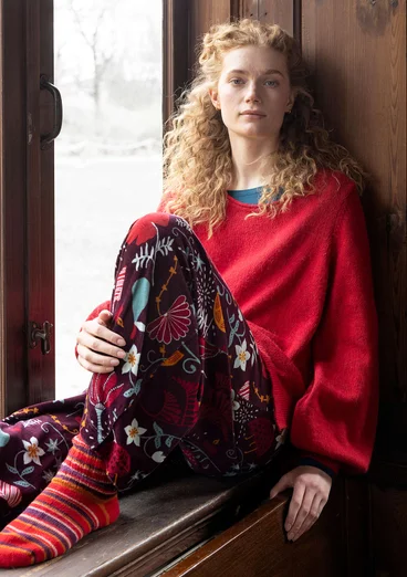 “Vinternatt” knit tunic in an alpaca blend - tomato