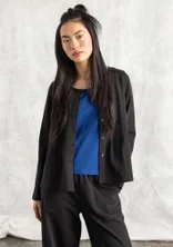 Tricot vest van biologisch katoen - zwart