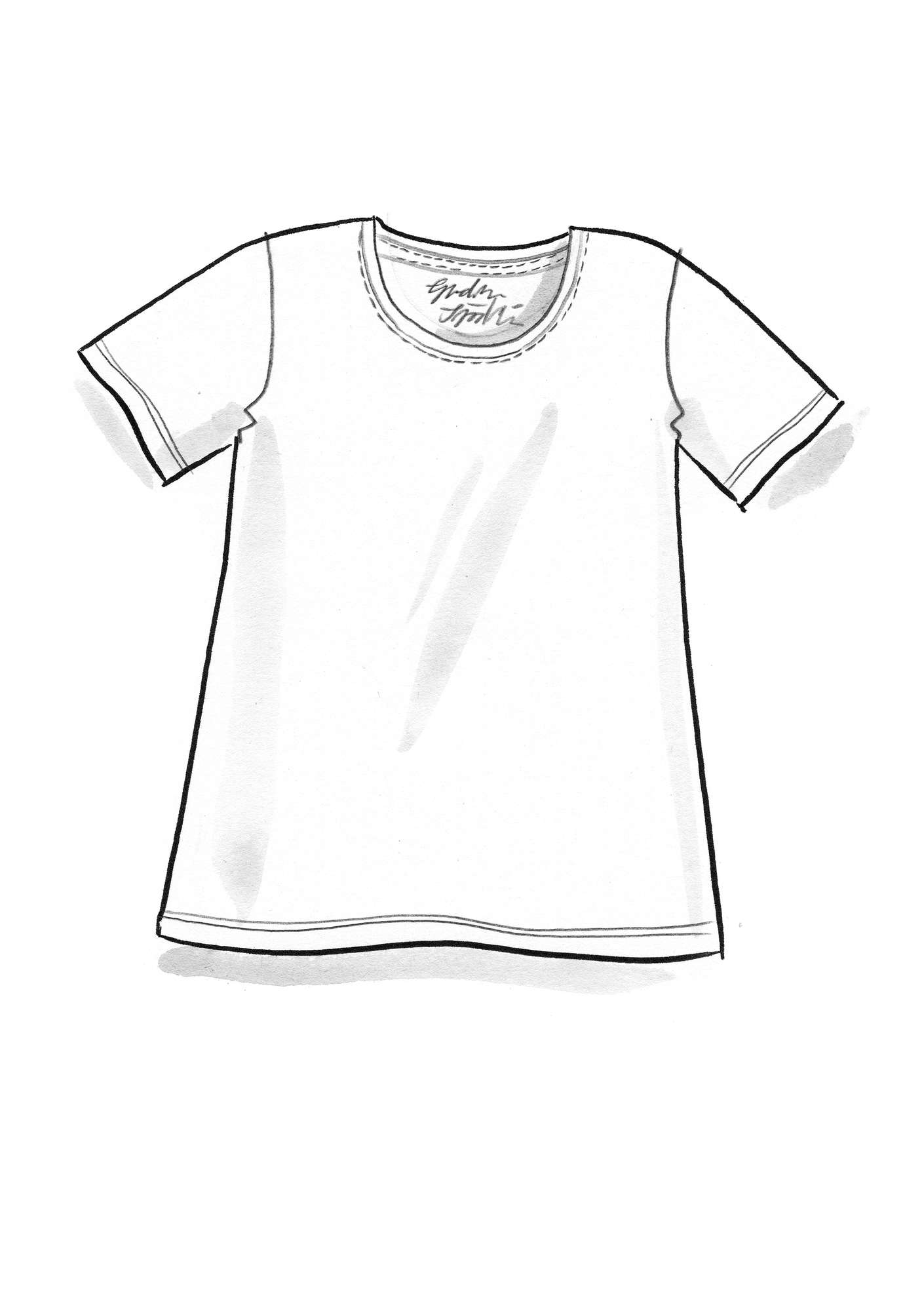 T-shirt  Iliana  van biologisch katoen/elastaan