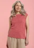 Linen knit tank top (flamingo XL)
