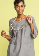 “Jane” necklace with recycled glass beads - natural