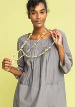 “Jane” necklace with recycled glass beads - natural