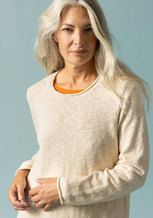 Favoriete trui "Abby" van biologisch/gerecycled katoen - ongekleurd