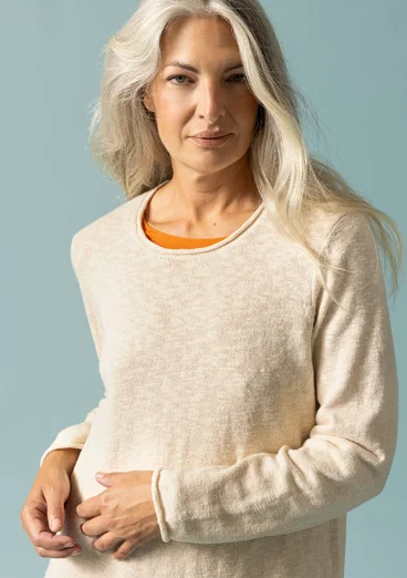 Favoriete trui "Abby" van biologisch/gerecycled katoen - ongekleurd