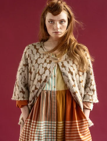 “Morr” cardigan in an alpaca blend and recycled/organic cotton - natur
