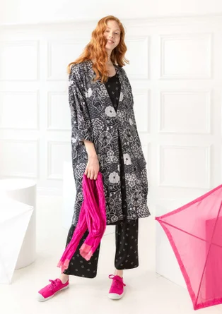 Kimono "Paraquite" en coton biologique - noir